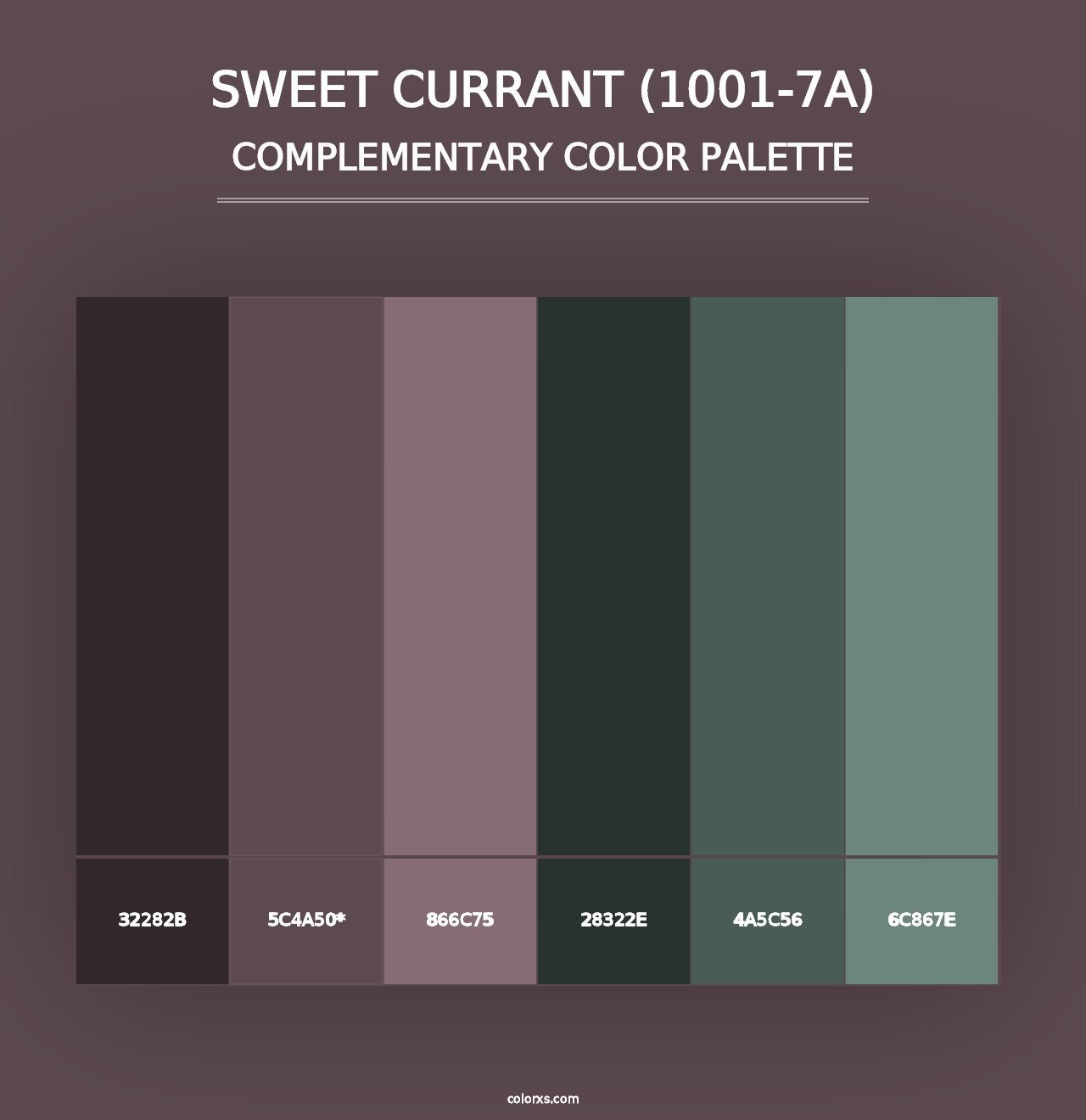 Sweet Currant (1001-7A) - Complementary Color Palette