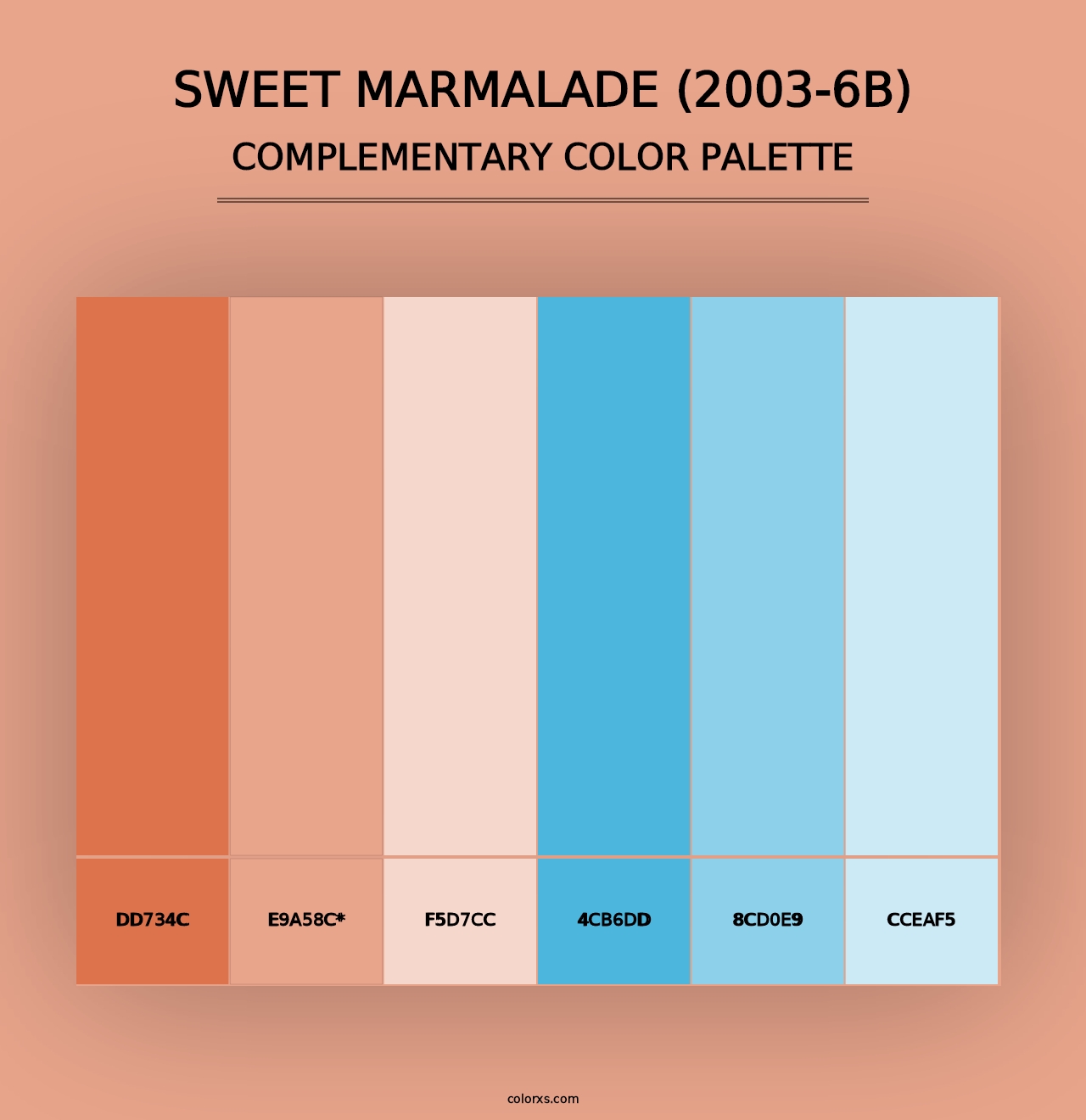 Sweet Marmalade (2003-6B) - Complementary Color Palette