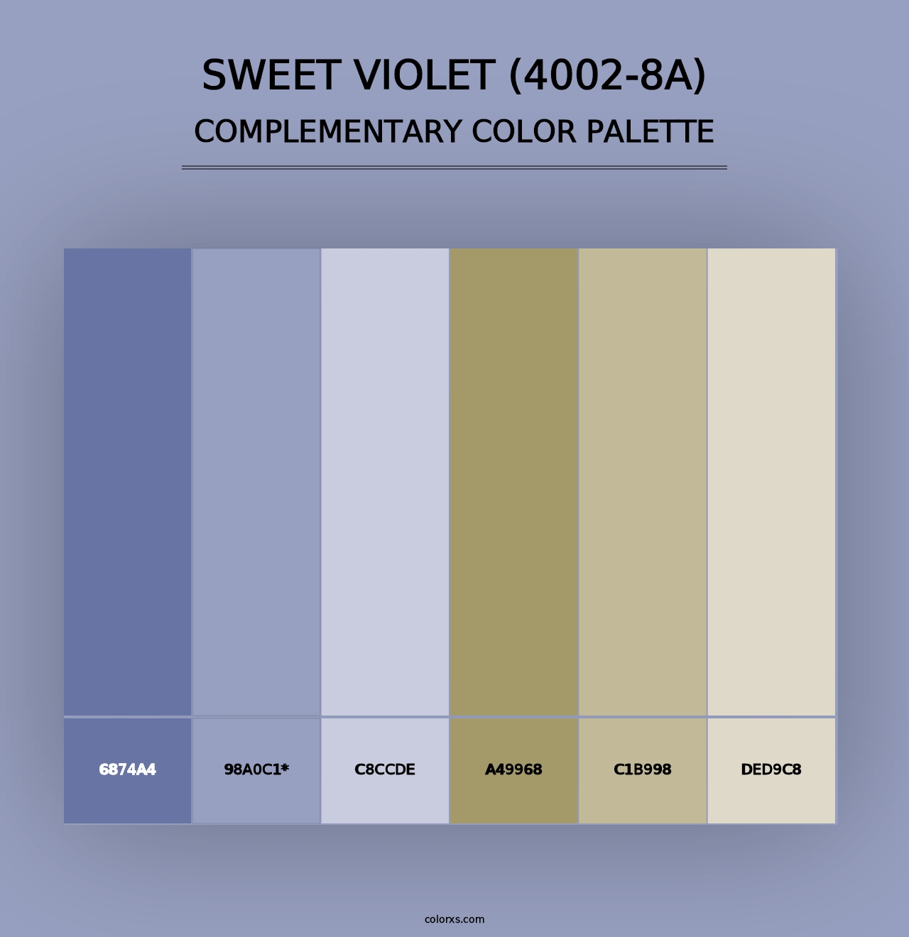 Sweet Violet (4002-8A) - Complementary Color Palette