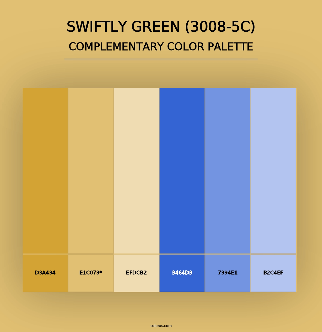 Swiftly Green (3008-5C) - Complementary Color Palette