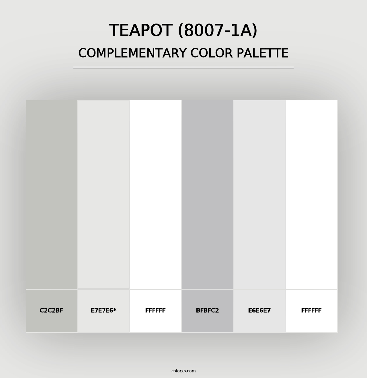 Teapot (8007-1A) - Complementary Color Palette