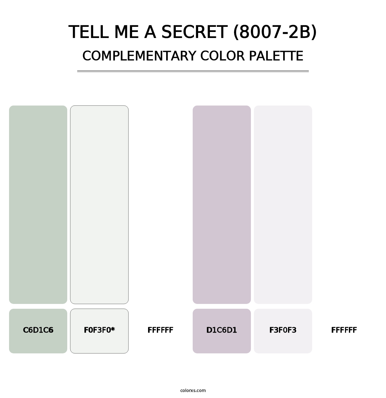 Tell Me a Secret (8007-2B) - Complementary Color Palette