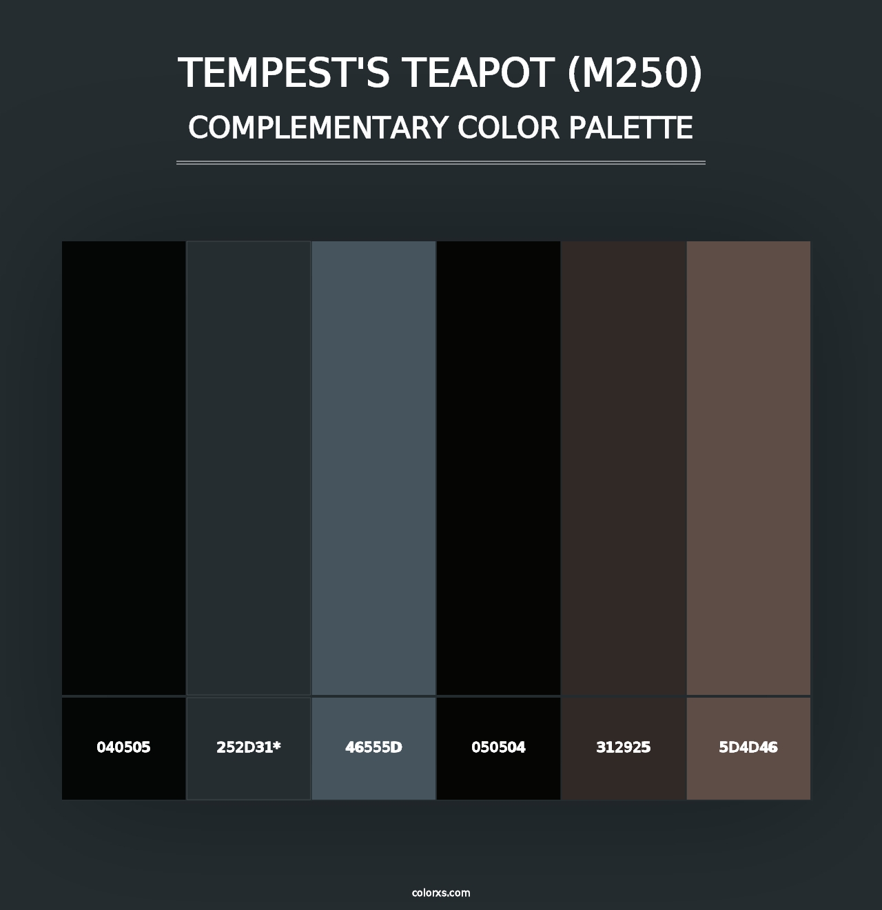 Tempest's Teapot (M250) - Complementary Color Palette