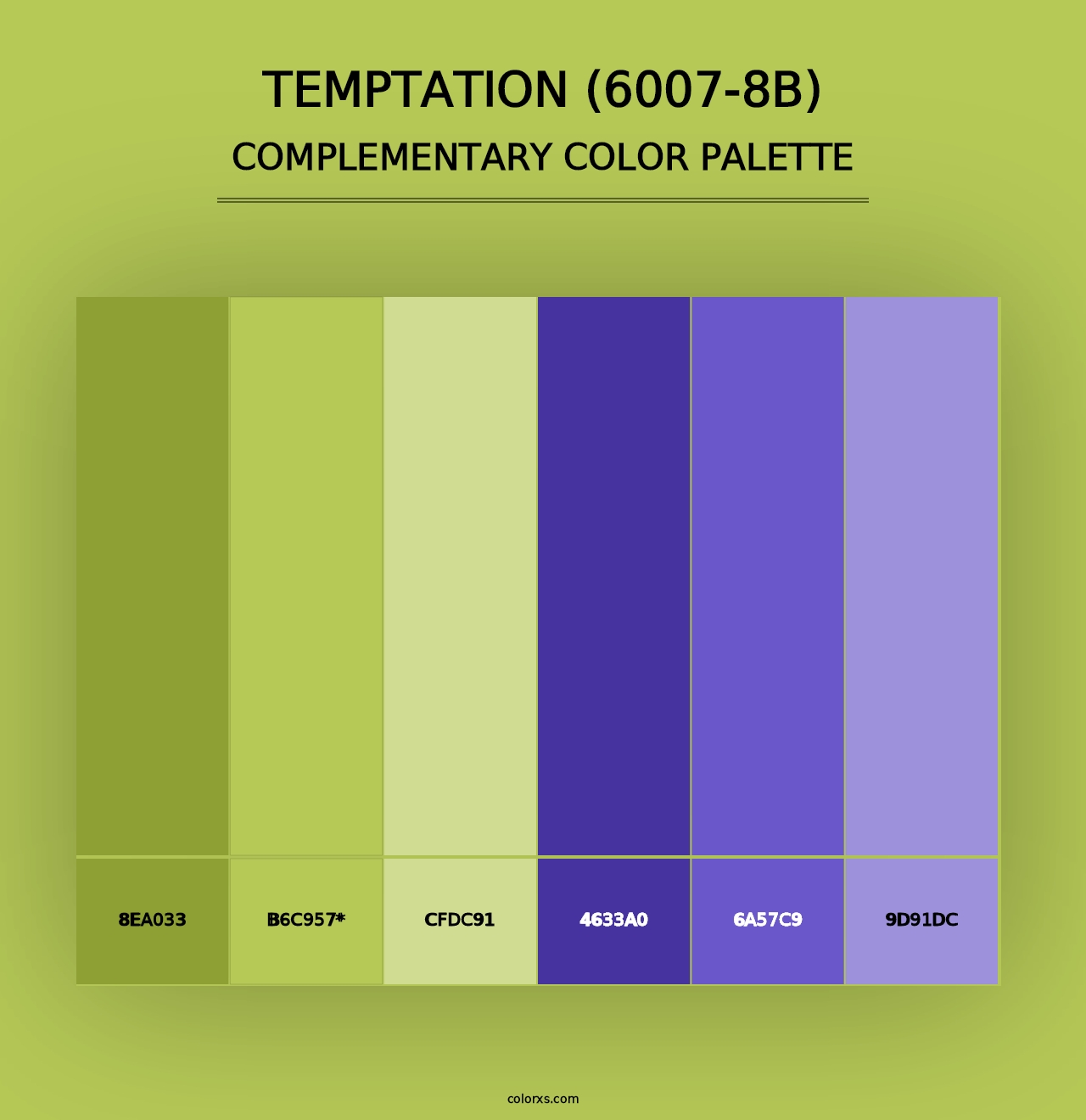 Temptation (6007-8B) - Complementary Color Palette