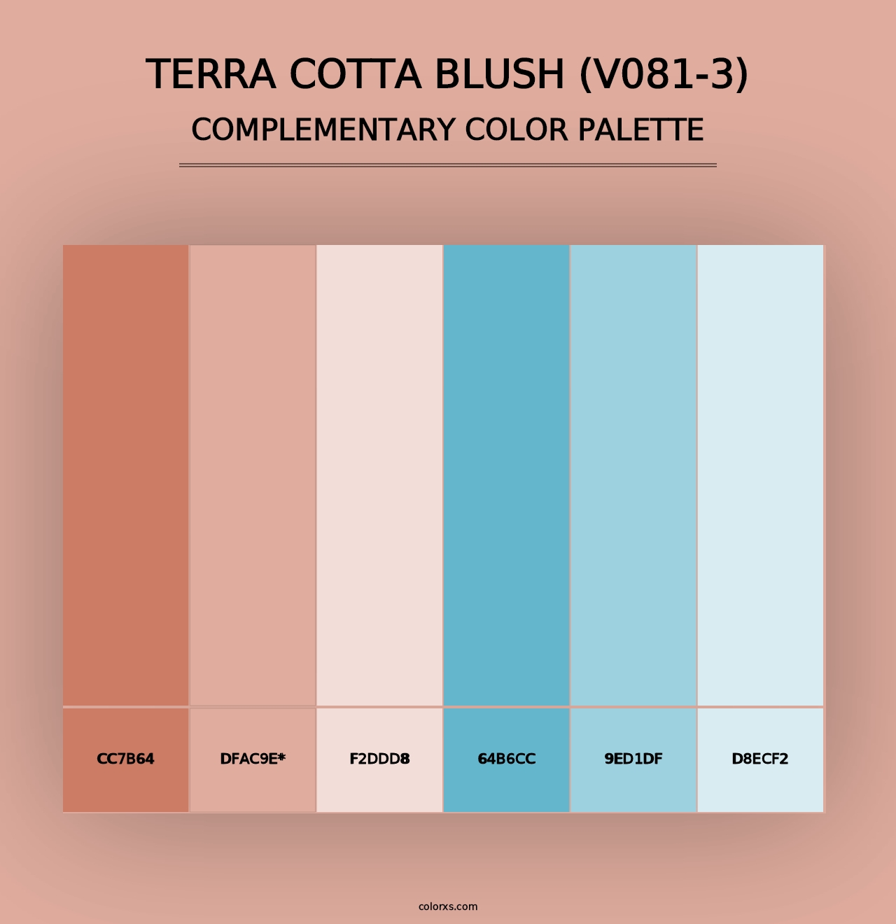 Terra Cotta Blush (V081-3) - Complementary Color Palette