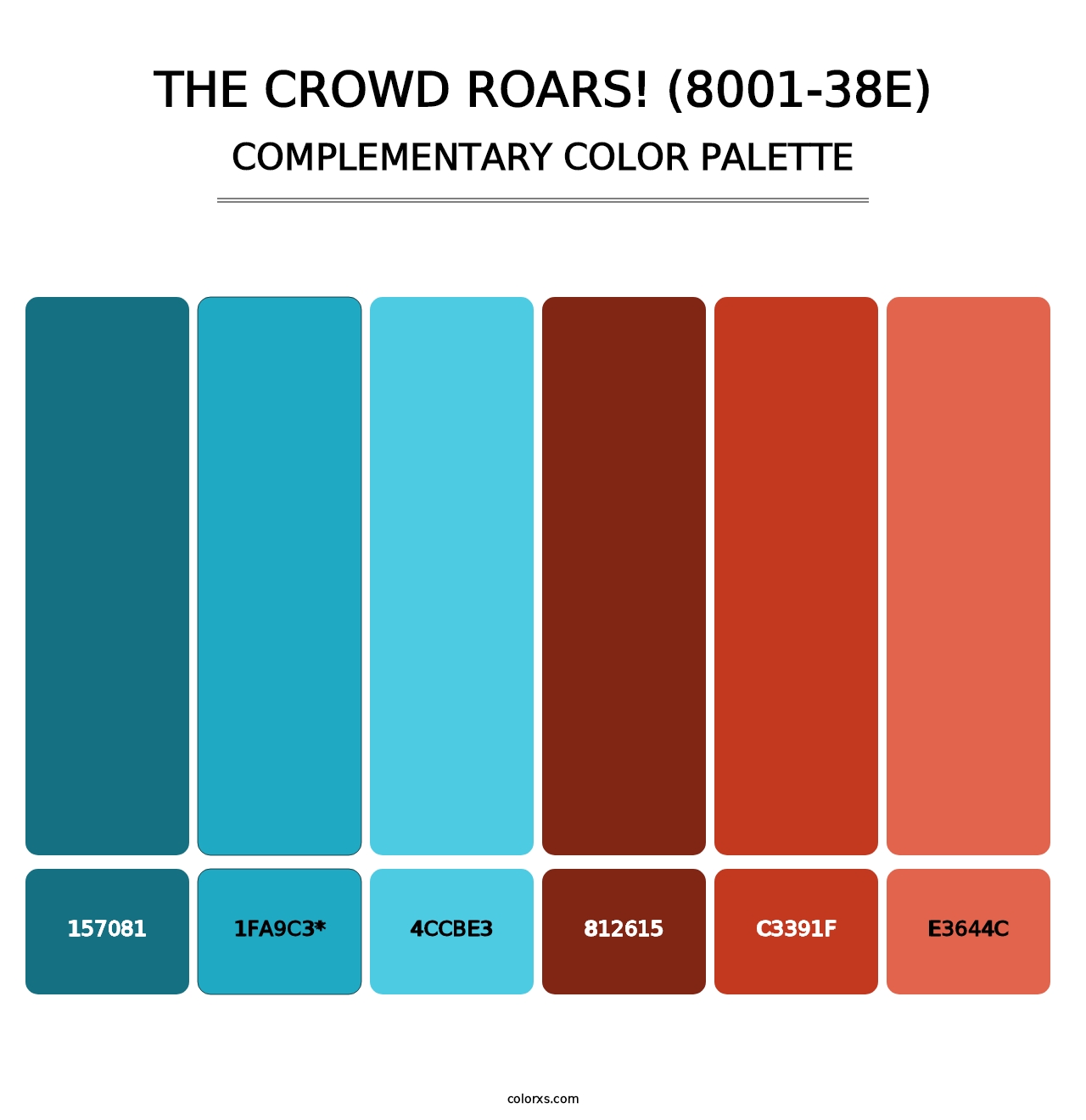 The Crowd Roars! (8001-38E) - Complementary Color Palette