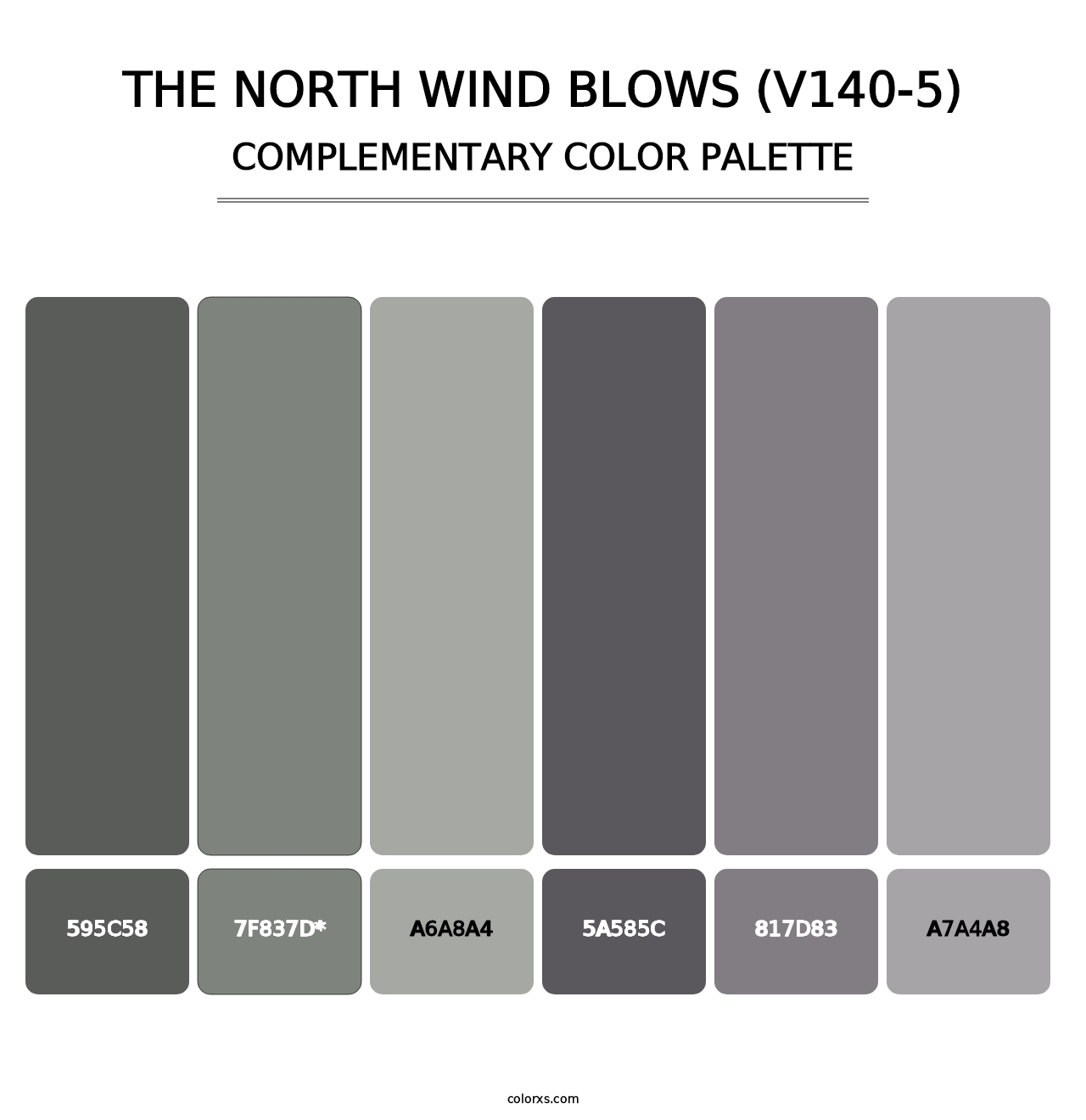 The North Wind Blows (V140-5) - Complementary Color Palette