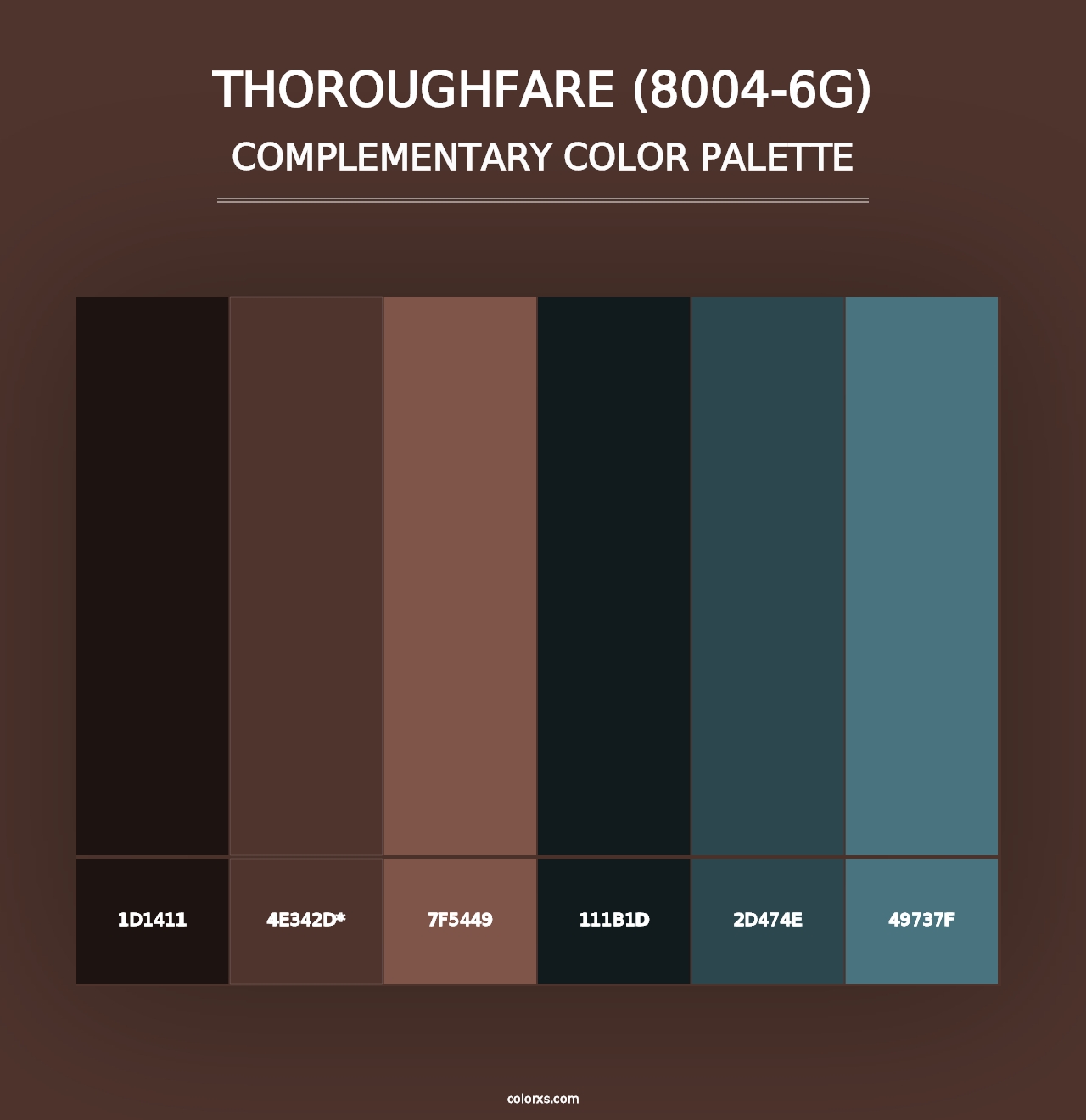 Thoroughfare (8004-6G) - Complementary Color Palette