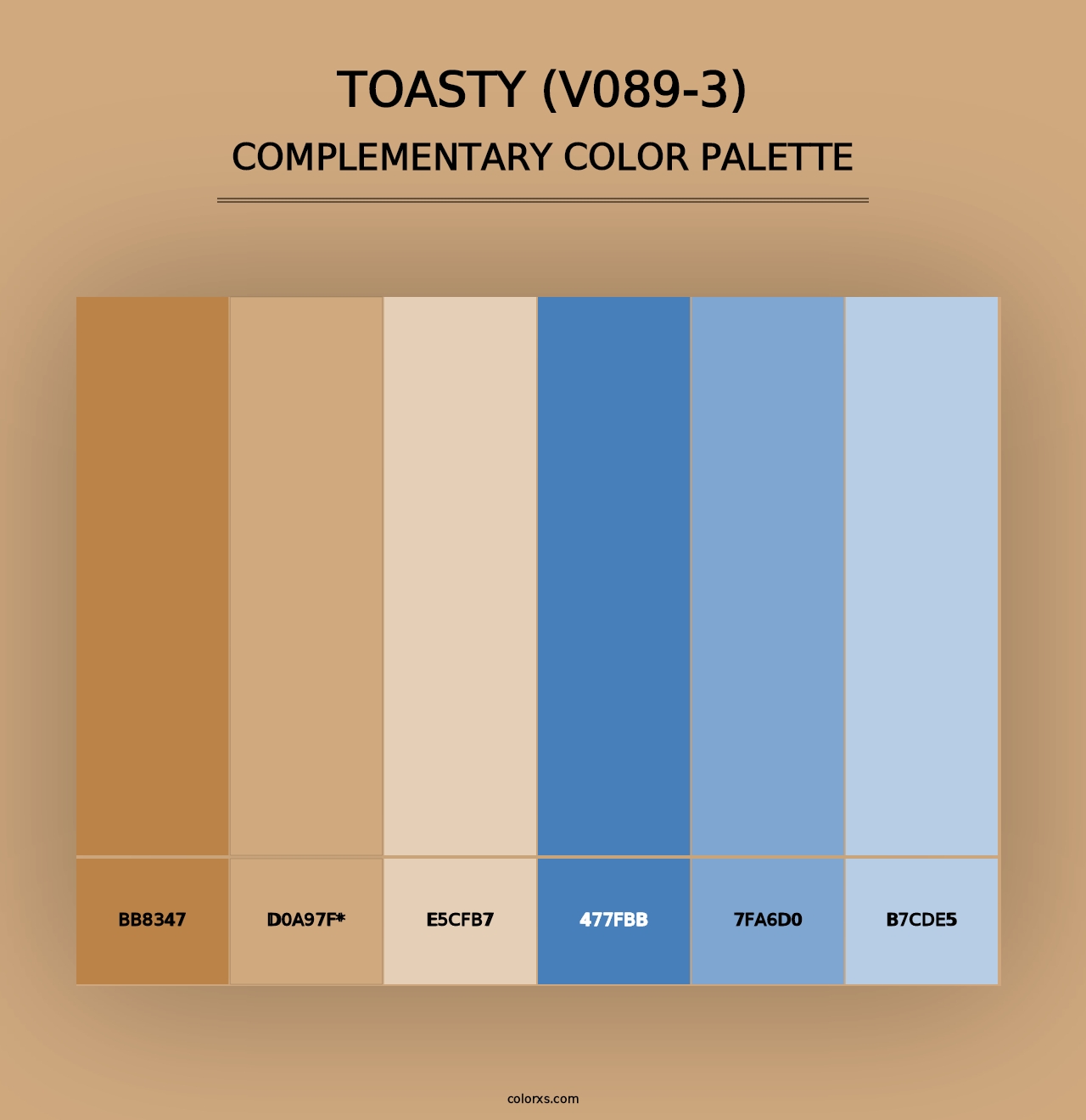 Toasty (V089-3) - Complementary Color Palette