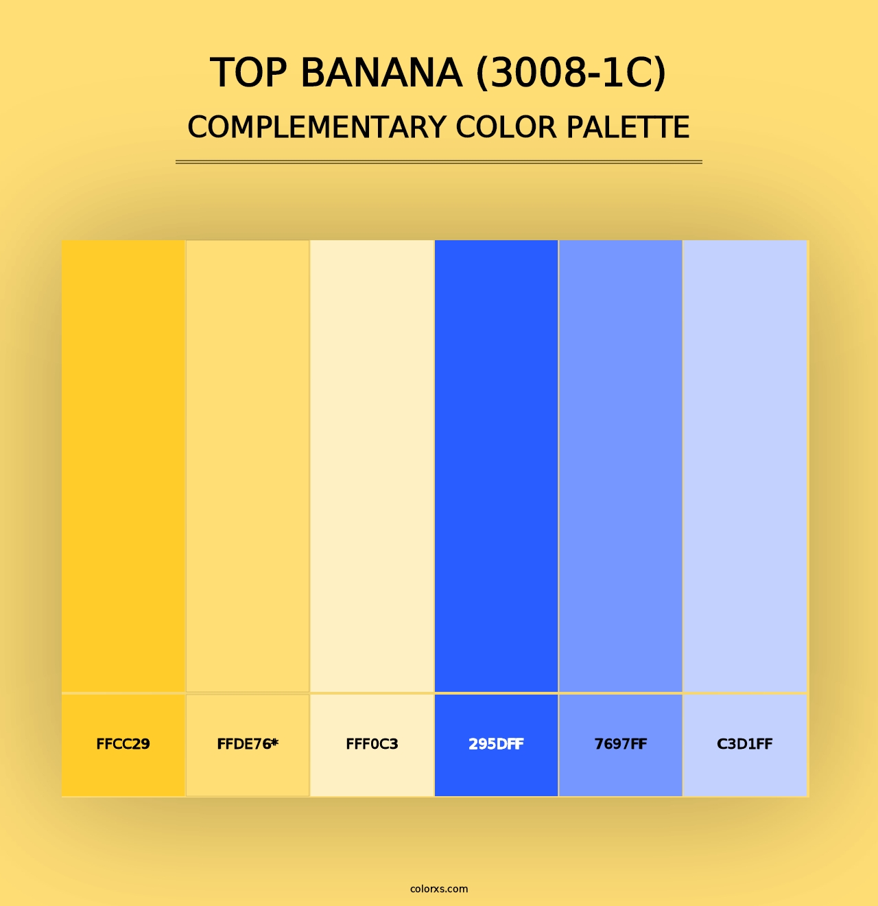 Top Banana (3008-1C) - Complementary Color Palette