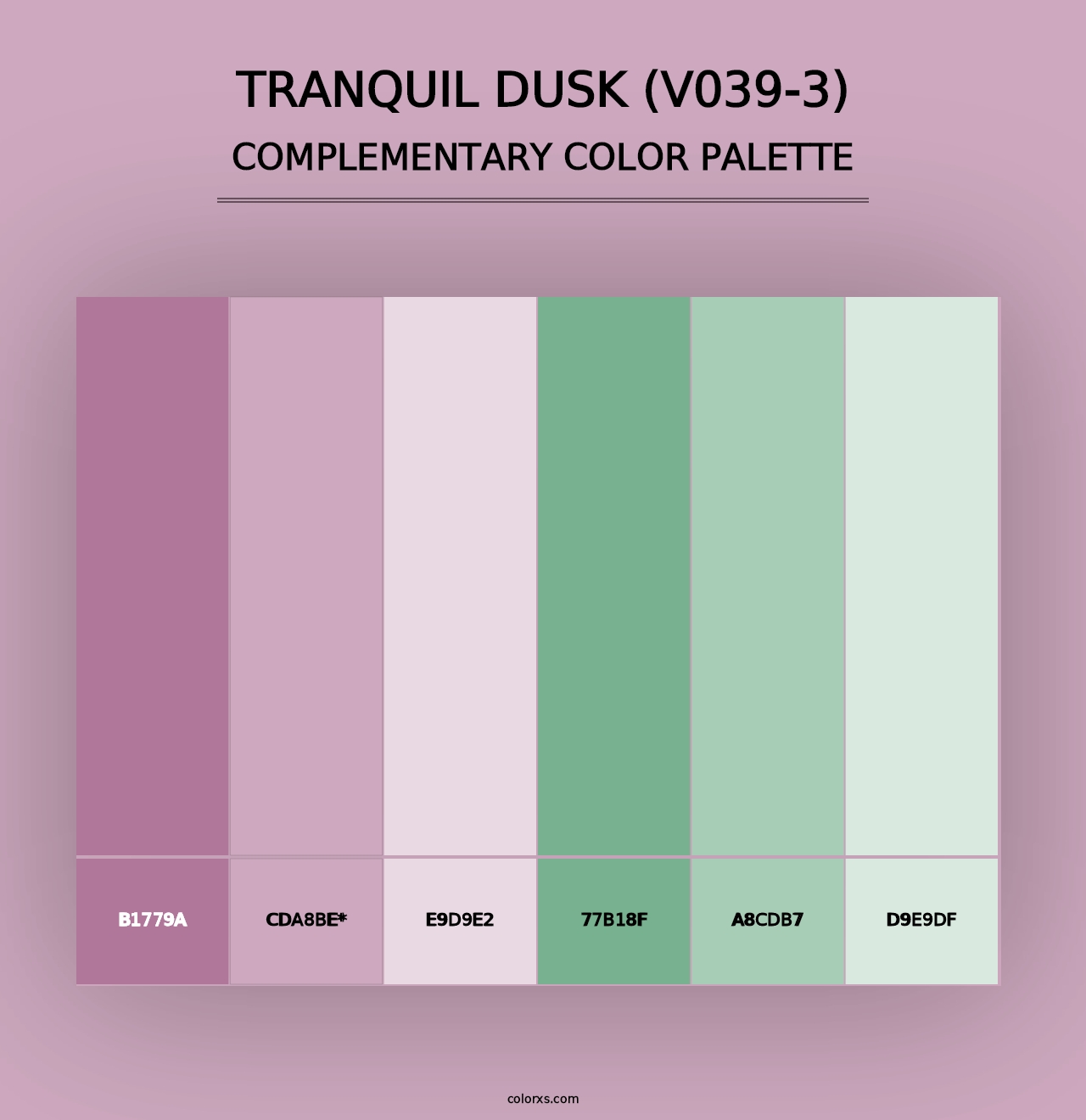 Tranquil Dusk (V039-3) - Complementary Color Palette