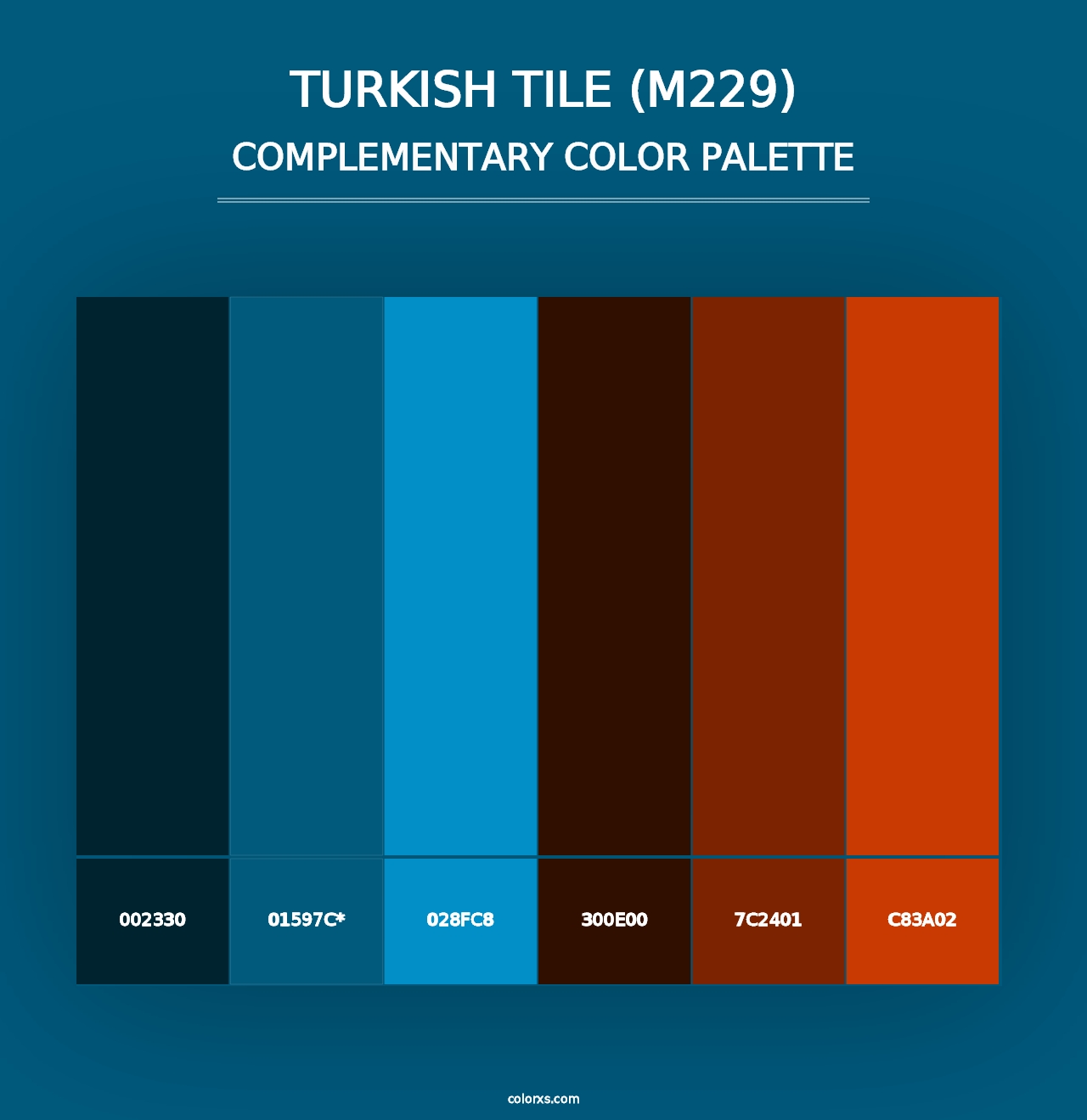 Turkish Tile (M229) - Complementary Color Palette