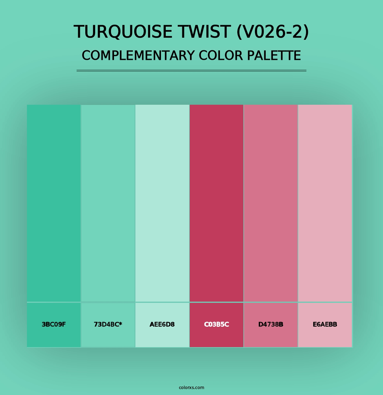 Turquoise Twist (V026-2) - Complementary Color Palette