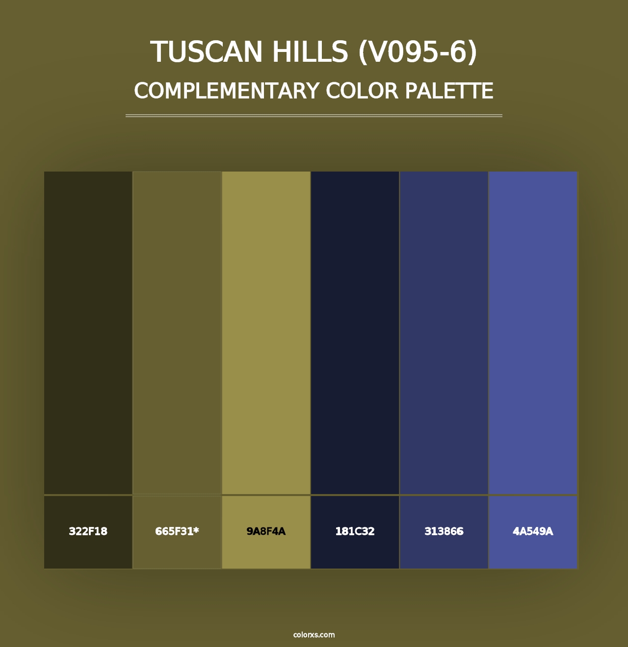 Tuscan Hills (V095-6) - Complementary Color Palette