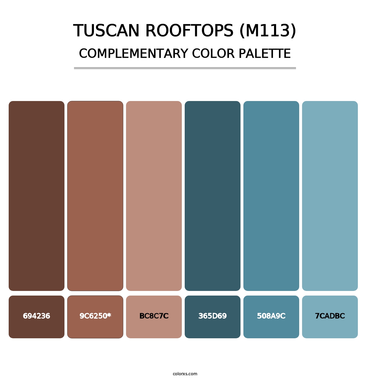 Tuscan Rooftops (M113) - Complementary Color Palette