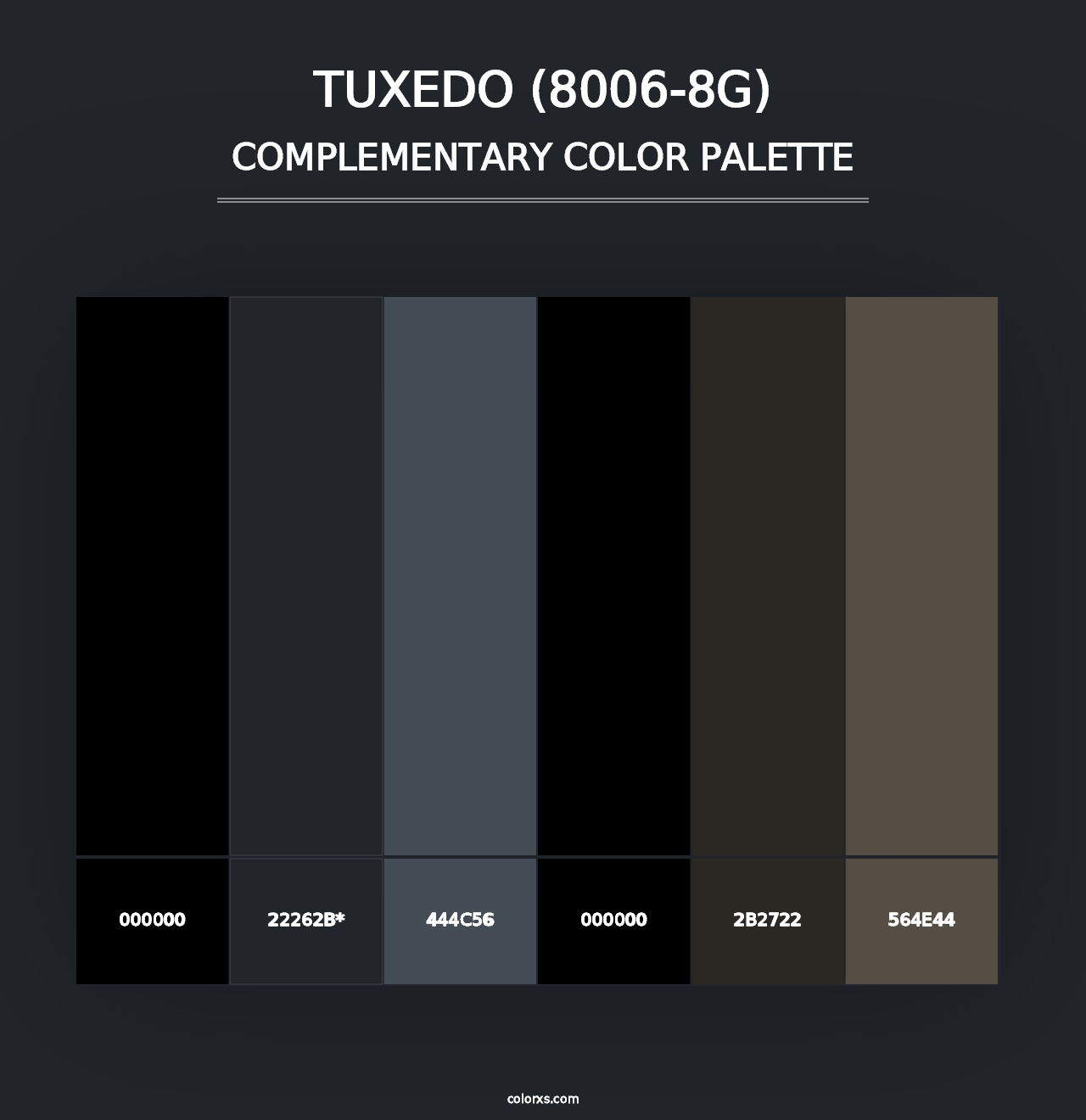 Tuxedo (8006-8G) - Complementary Color Palette