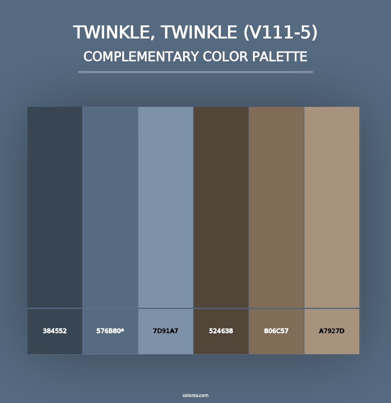 Twinkle, Twinkle (V111-5) - Complementary Color Palette