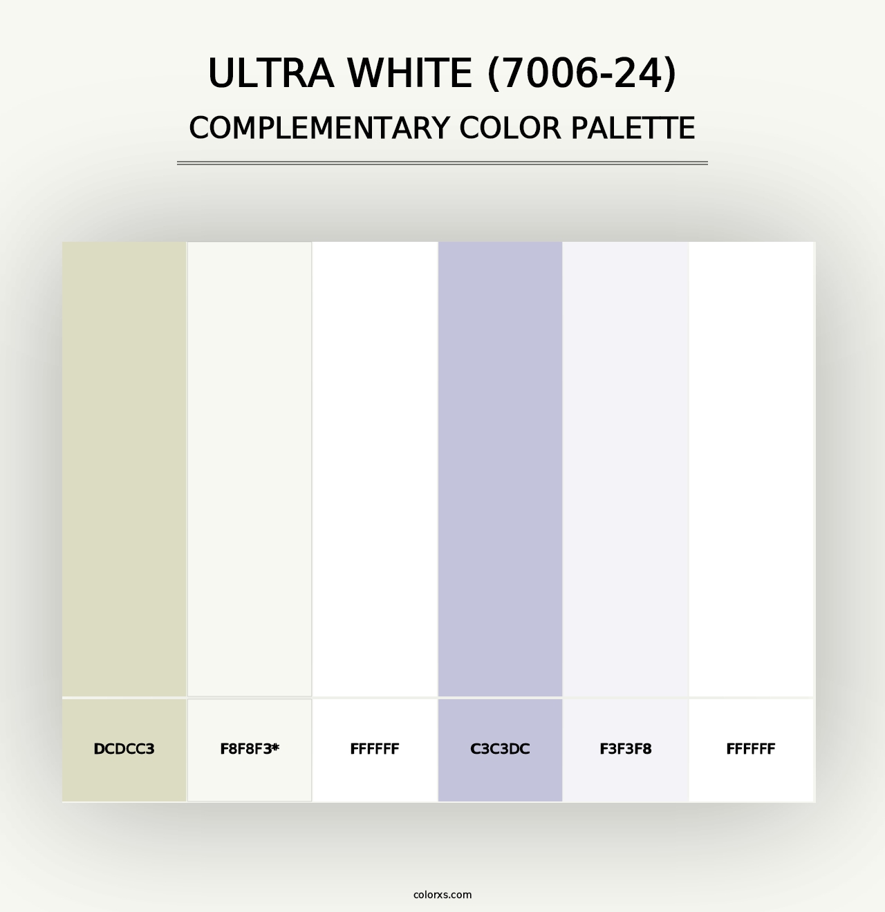 Ultra White (7006-24) - Complementary Color Palette