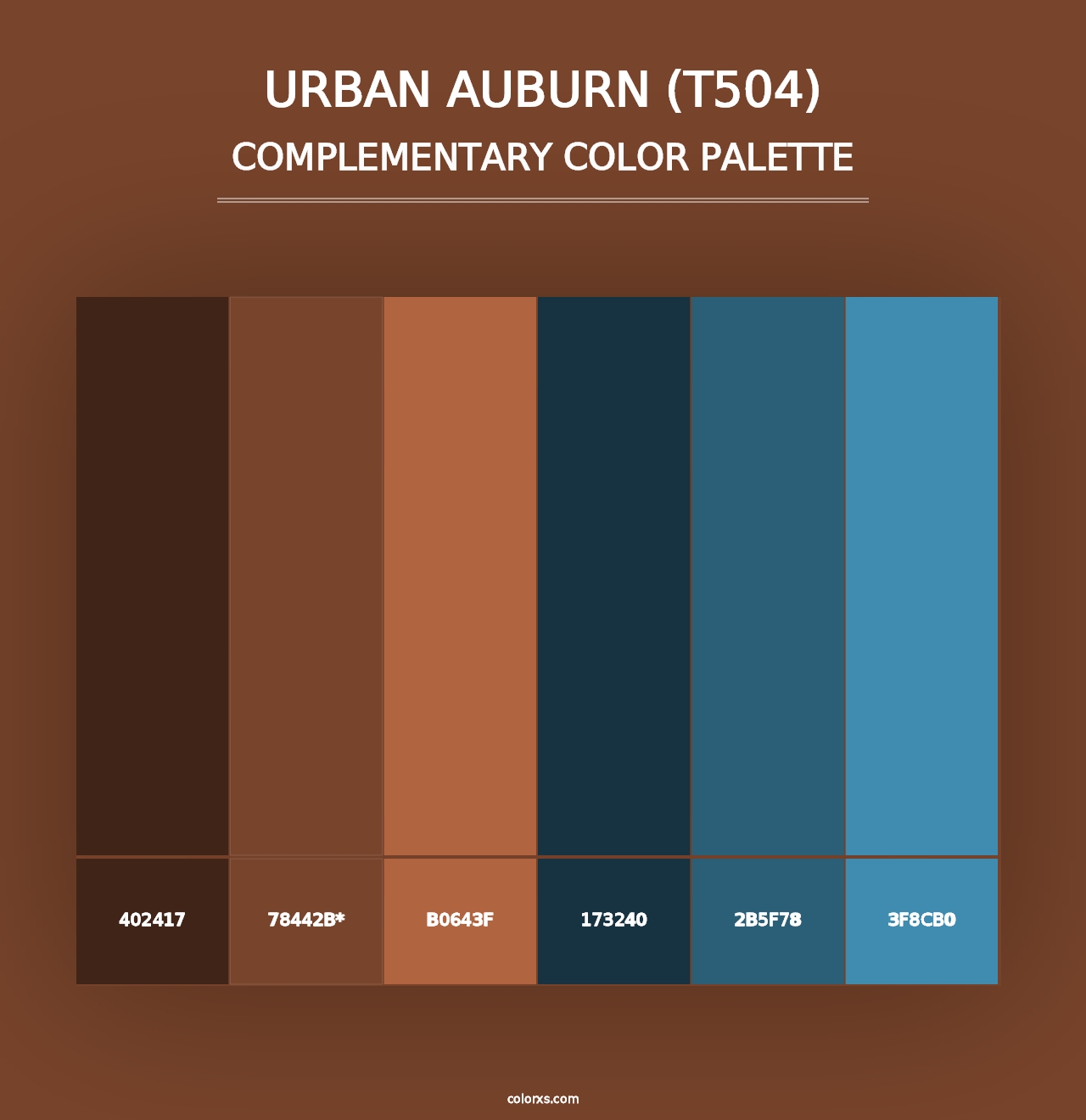 Urban Auburn (T504) - Complementary Color Palette