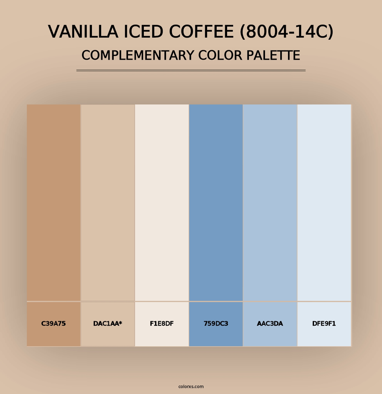 Vanilla Iced Coffee (8004-14C) - Complementary Color Palette