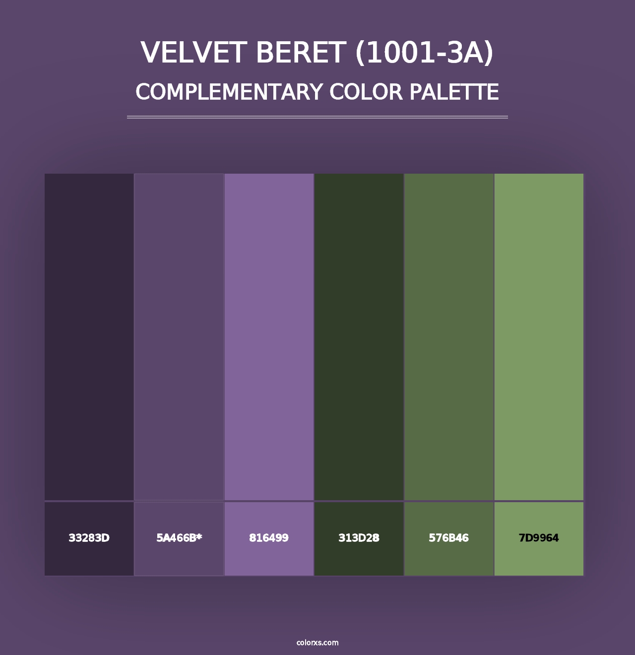 Velvet Beret (1001-3A) - Complementary Color Palette