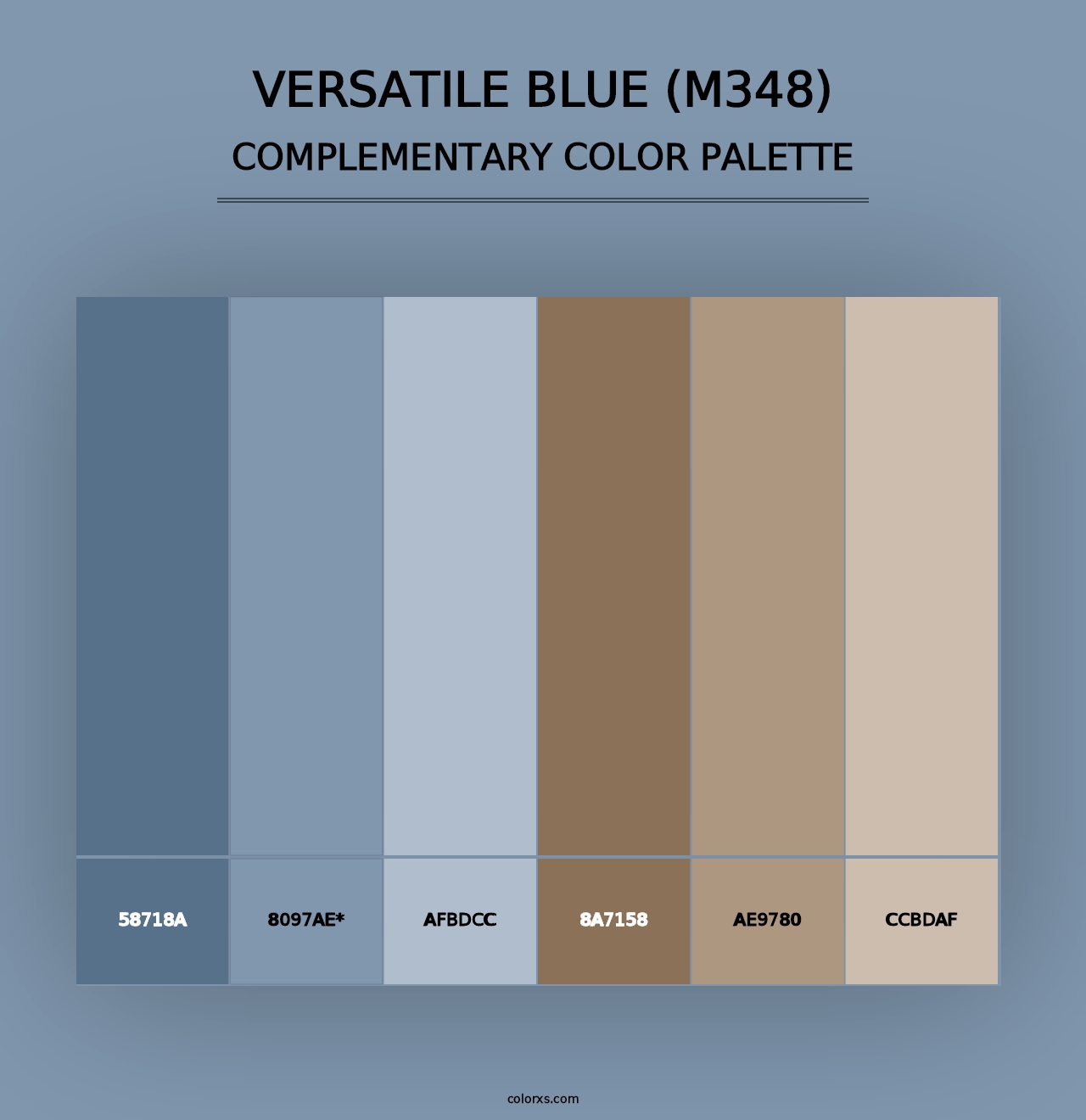 Versatile Blue (M348) - Complementary Color Palette