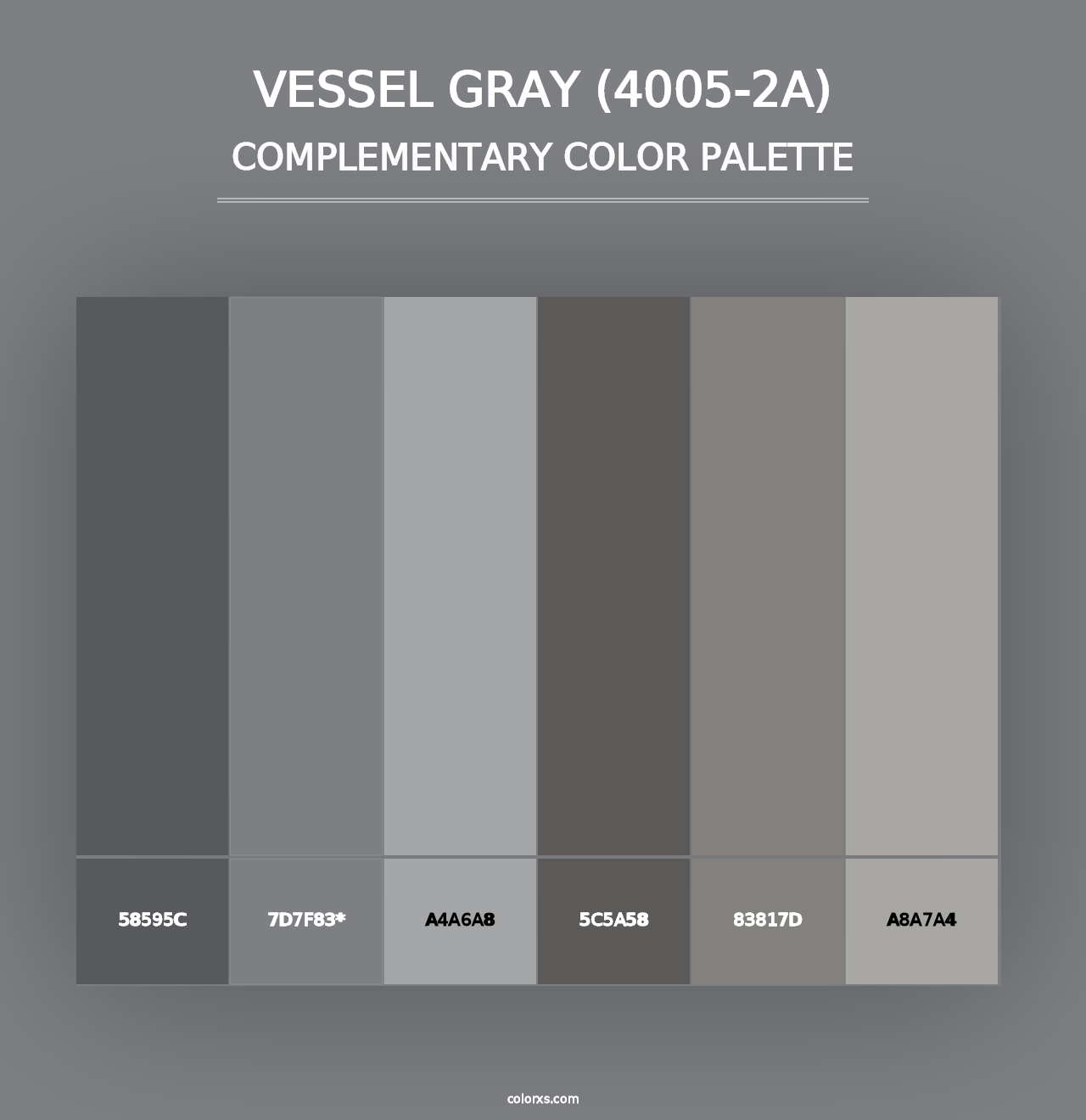 Vessel Gray (4005-2A) - Complementary Color Palette