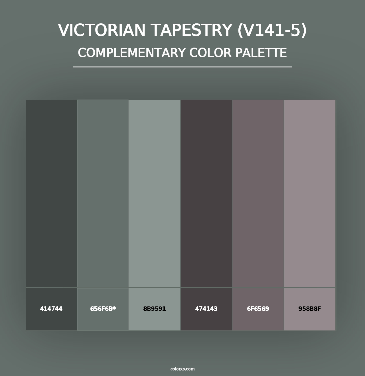 Victorian Tapestry (V141-5) - Complementary Color Palette