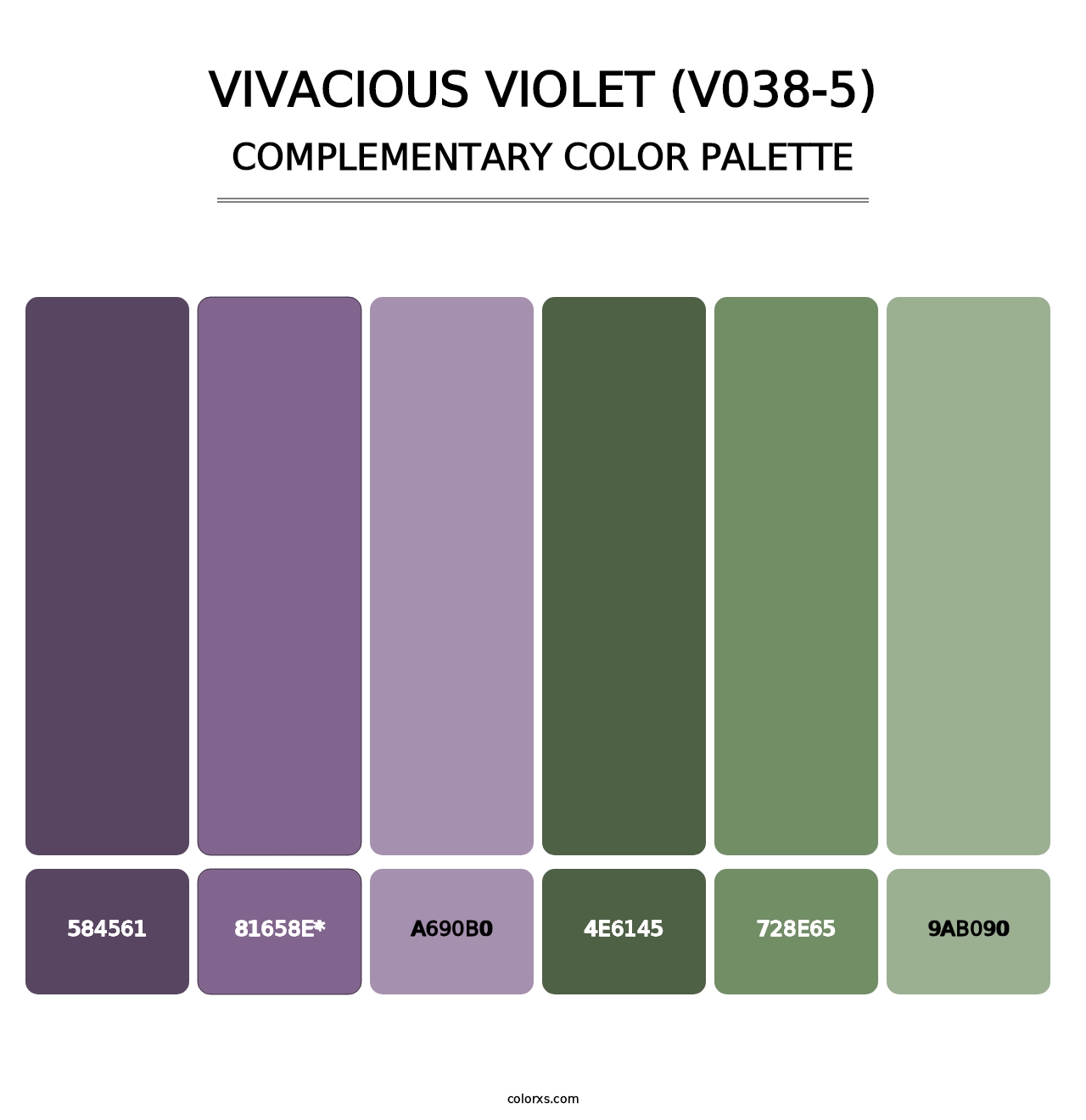 Vivacious Violet (V038-5) - Complementary Color Palette