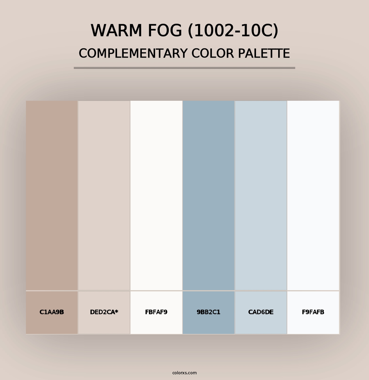 Warm Fog (1002-10C) - Complementary Color Palette