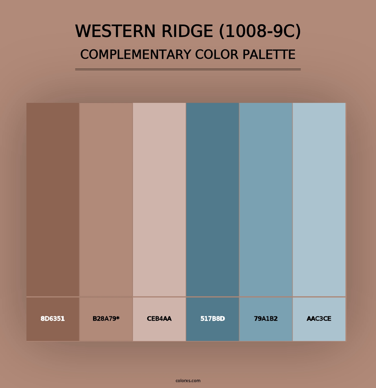 Western Ridge (1008-9C) - Complementary Color Palette