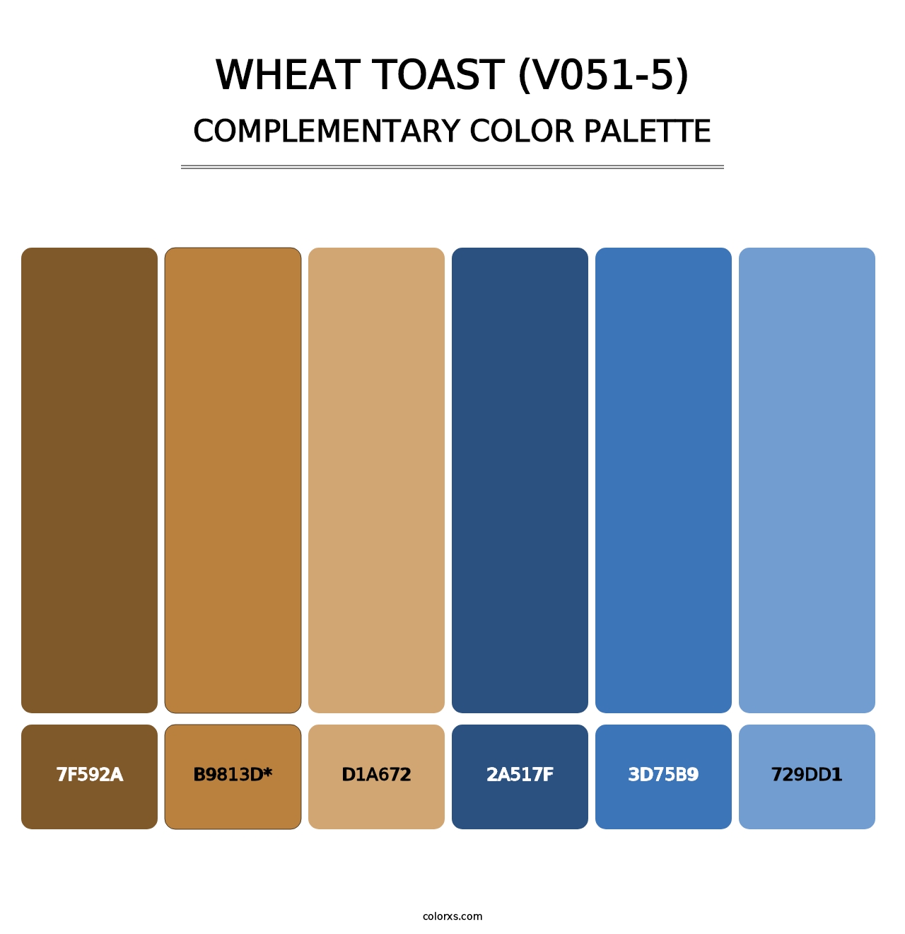 Wheat Toast (V051-5) - Complementary Color Palette