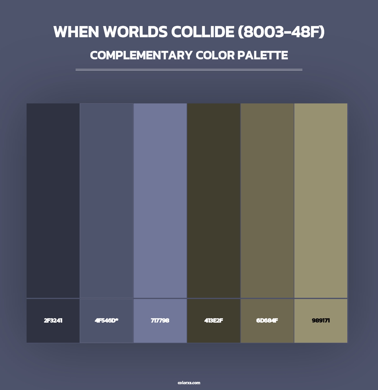 When Worlds Collide (8003-48F) - Complementary Color Palette