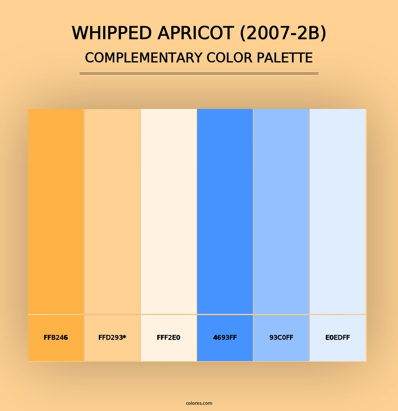 Whipped Apricot (2007-2B) - Complementary Color Palette