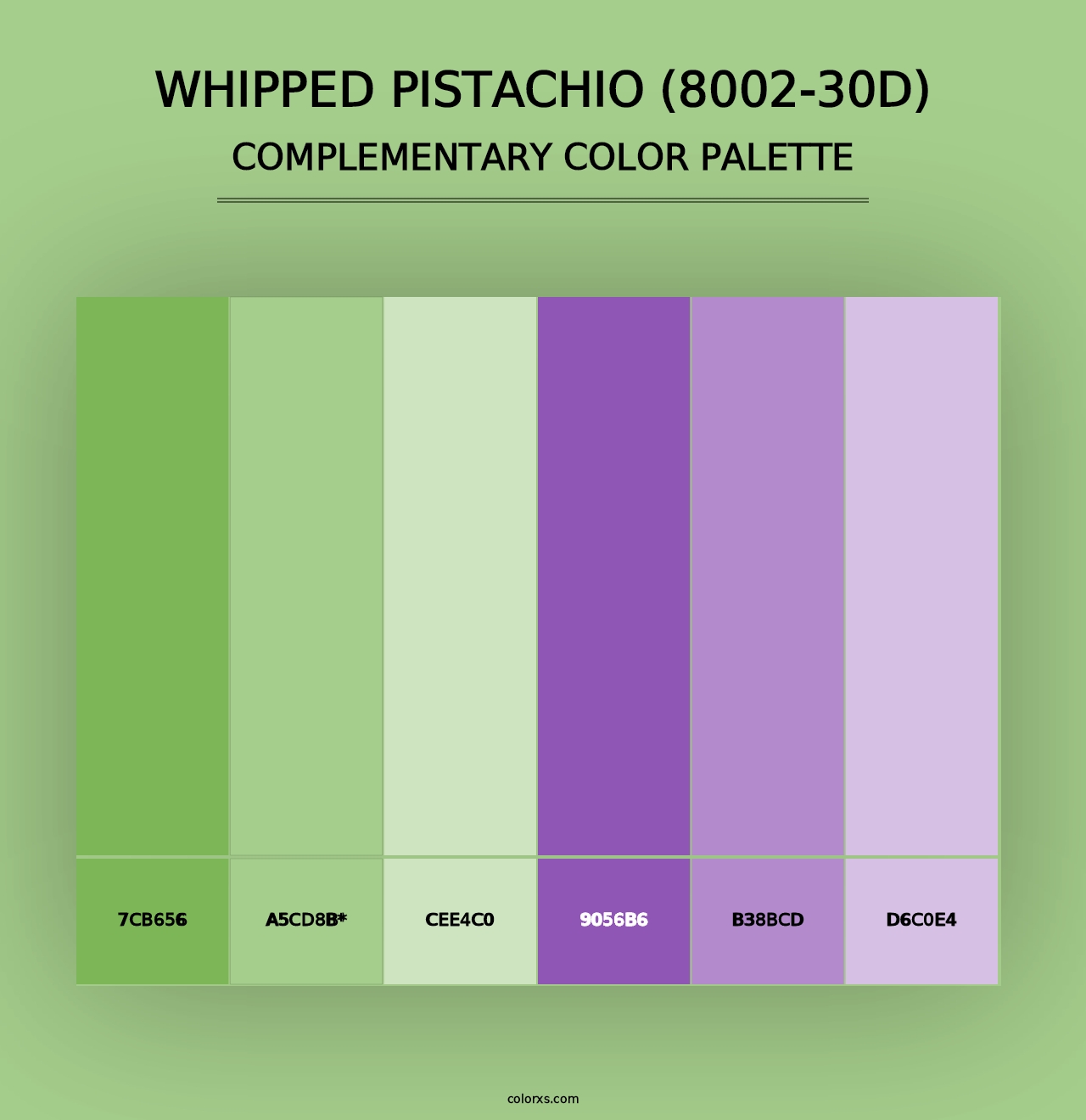 Whipped Pistachio (8002-30D) - Complementary Color Palette