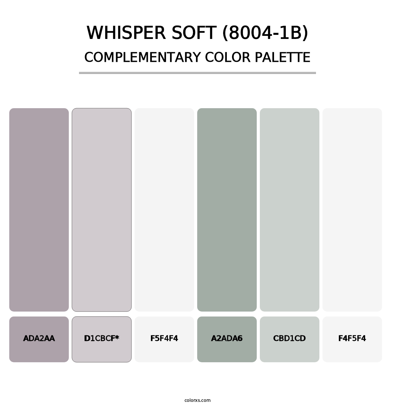 Whisper Soft (8004-1B) - Complementary Color Palette