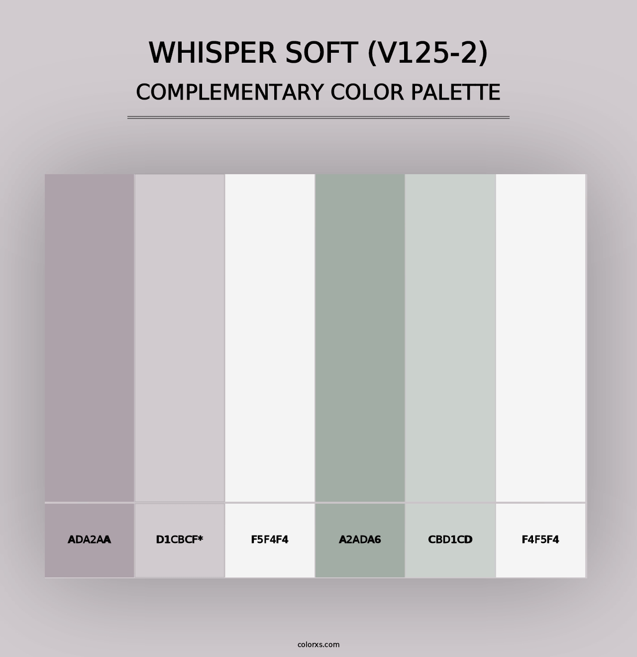 Whisper Soft (V125-2) - Complementary Color Palette