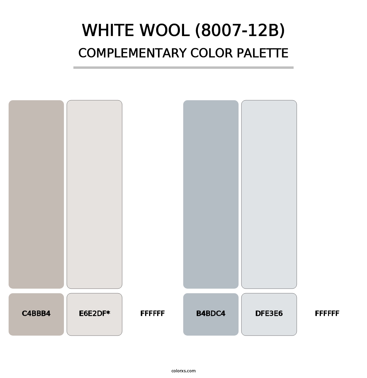 White Wool (8007-12B) - Complementary Color Palette