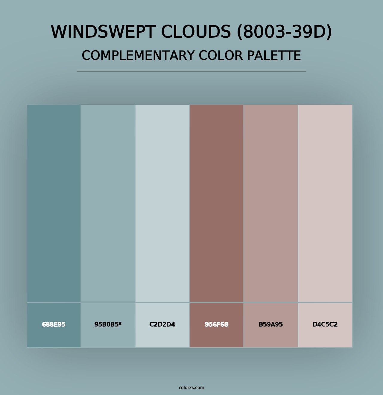 Windswept Clouds (8003-39D) - Complementary Color Palette