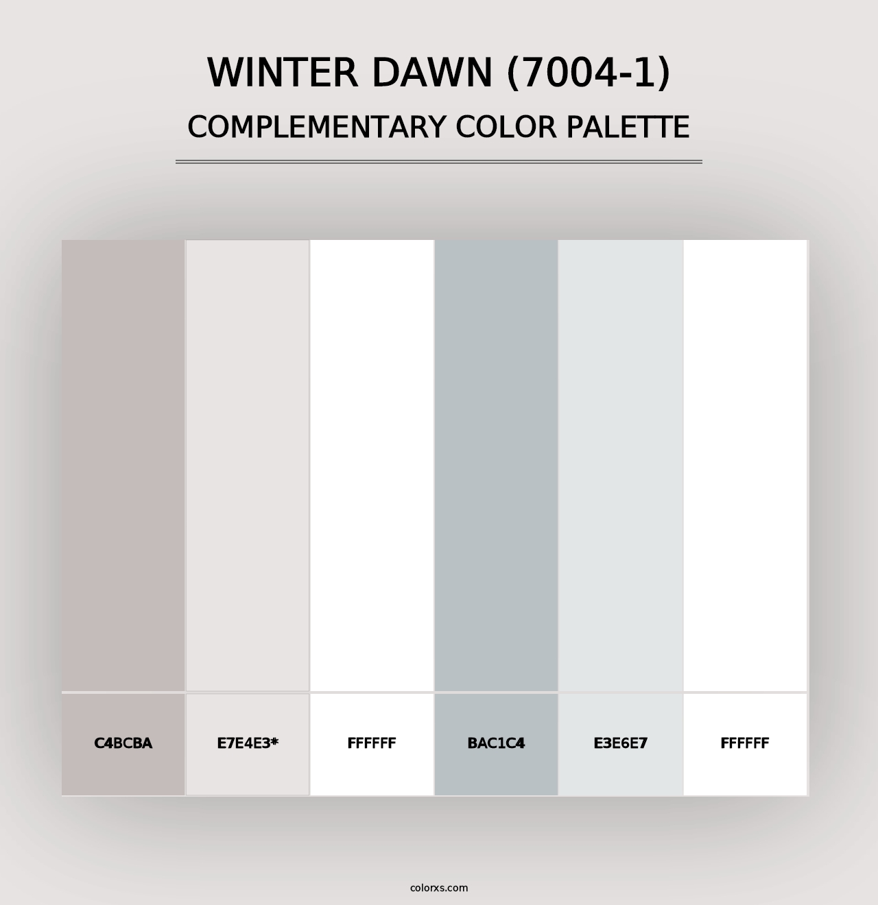 Winter Dawn (7004-1) - Complementary Color Palette