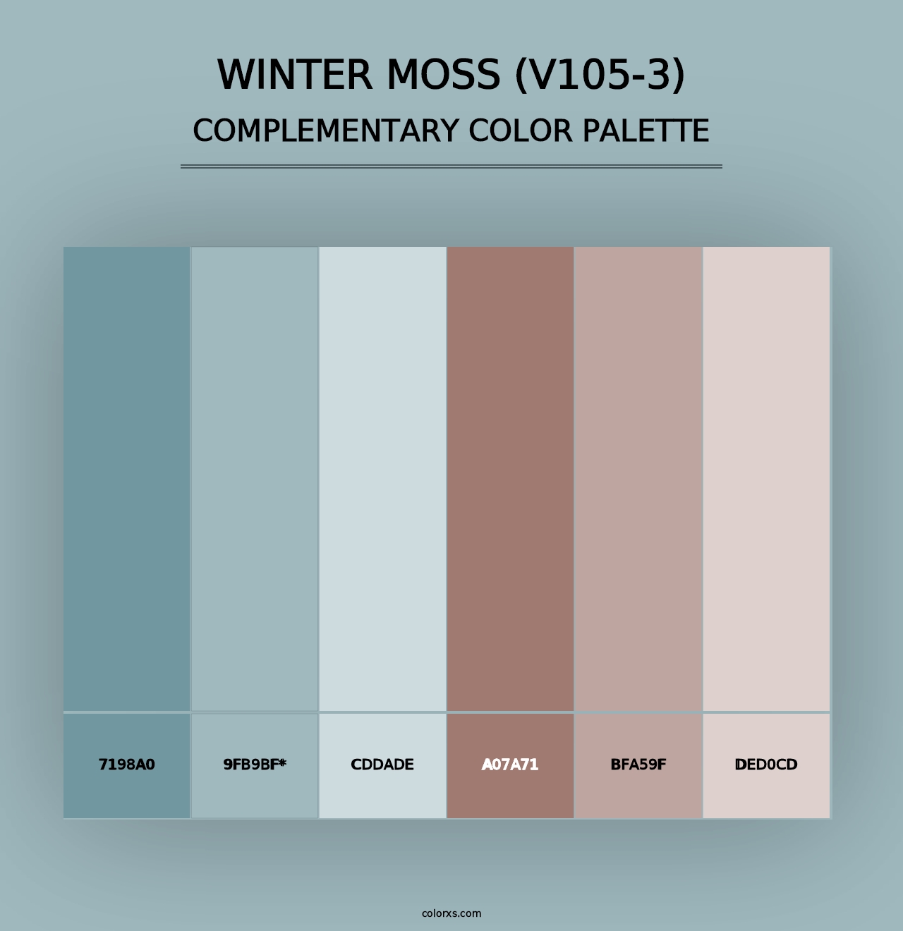 Winter Moss (V105-3) - Complementary Color Palette