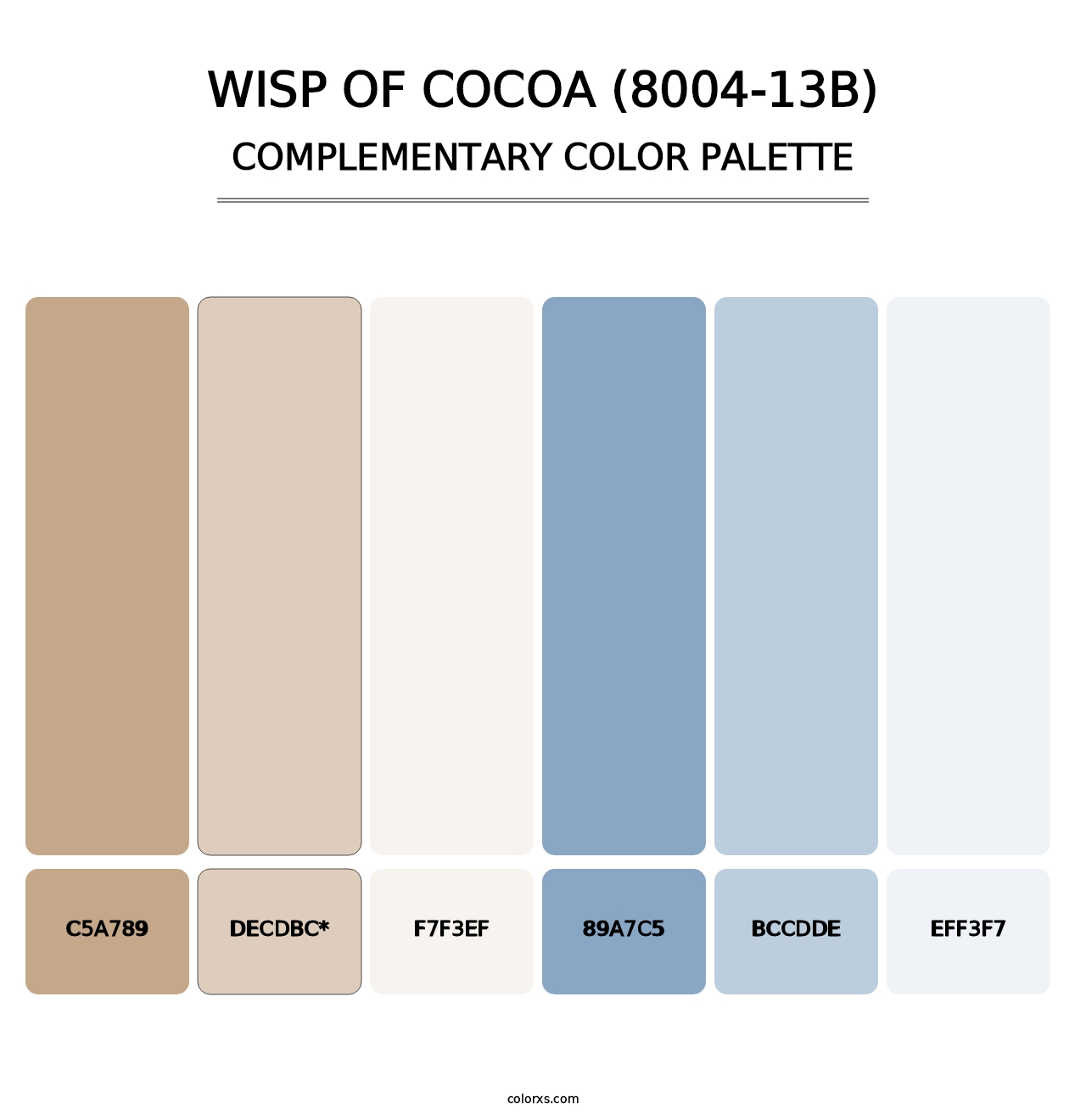 Wisp of Cocoa (8004-13B) - Complementary Color Palette