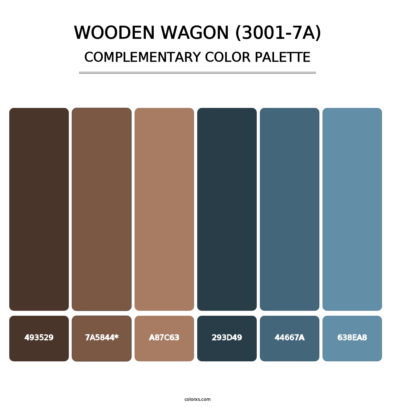 Wooden Wagon (3001-7A) - Complementary Color Palette