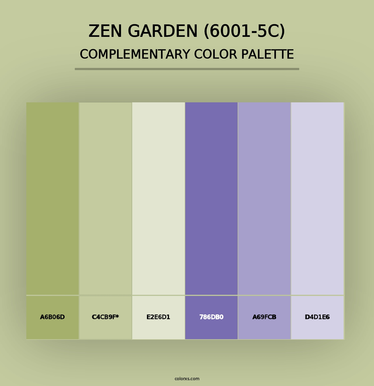 Zen Garden (6001-5C) - Complementary Color Palette