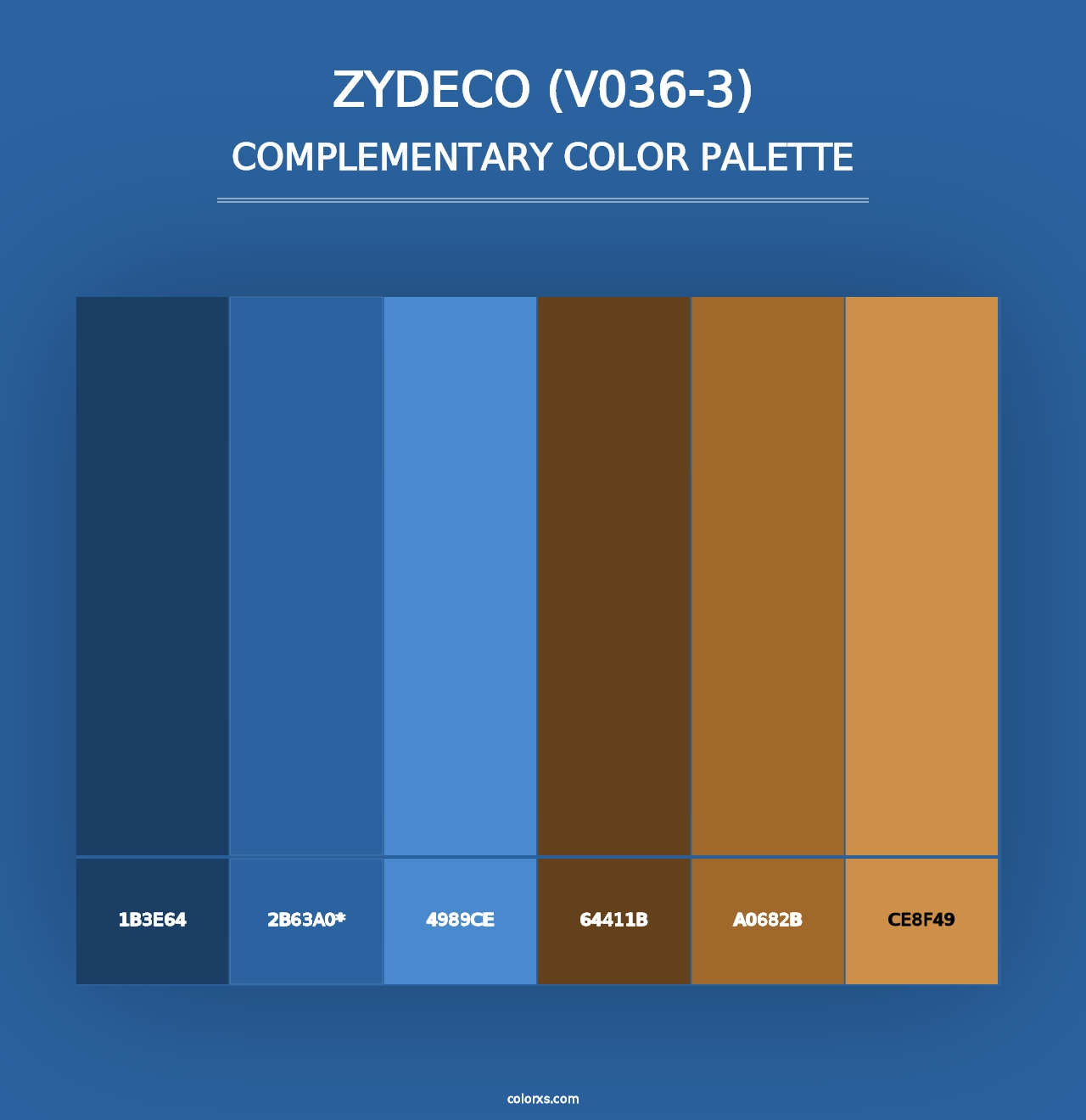 Zydeco (V036-3) - Complementary Color Palette