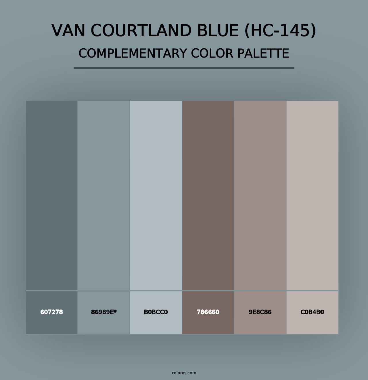 Van Courtland Blue (HC-145) - Complementary Color Palette