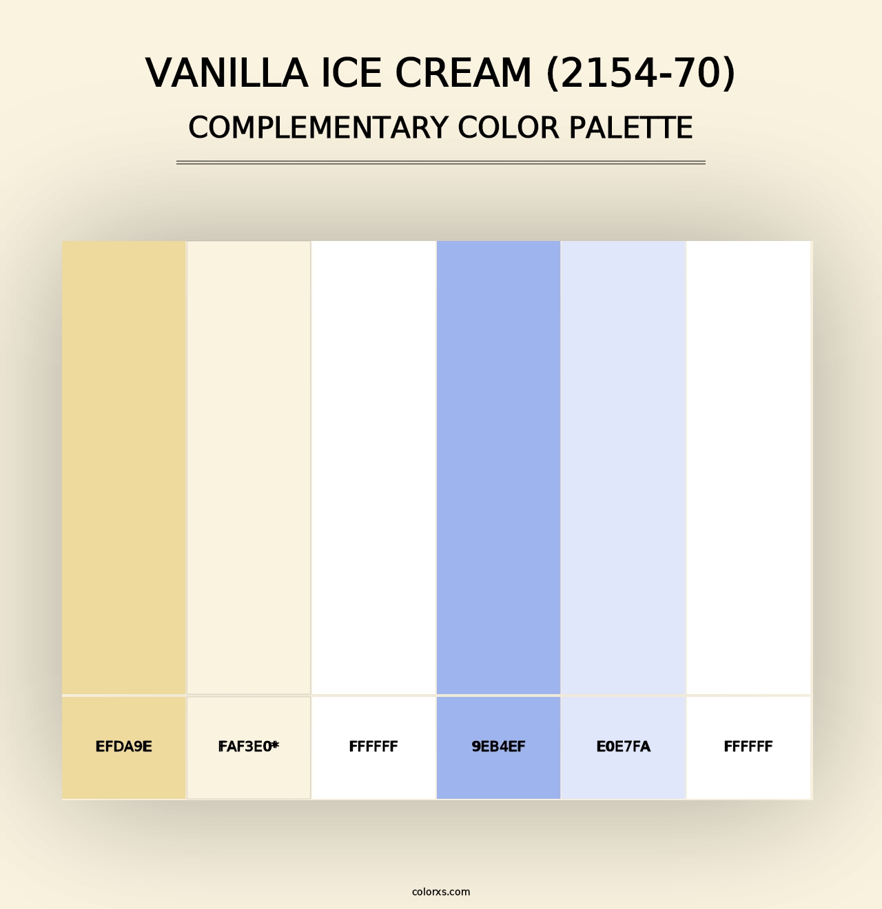 Vanilla Ice Cream (2154-70) - Complementary Color Palette