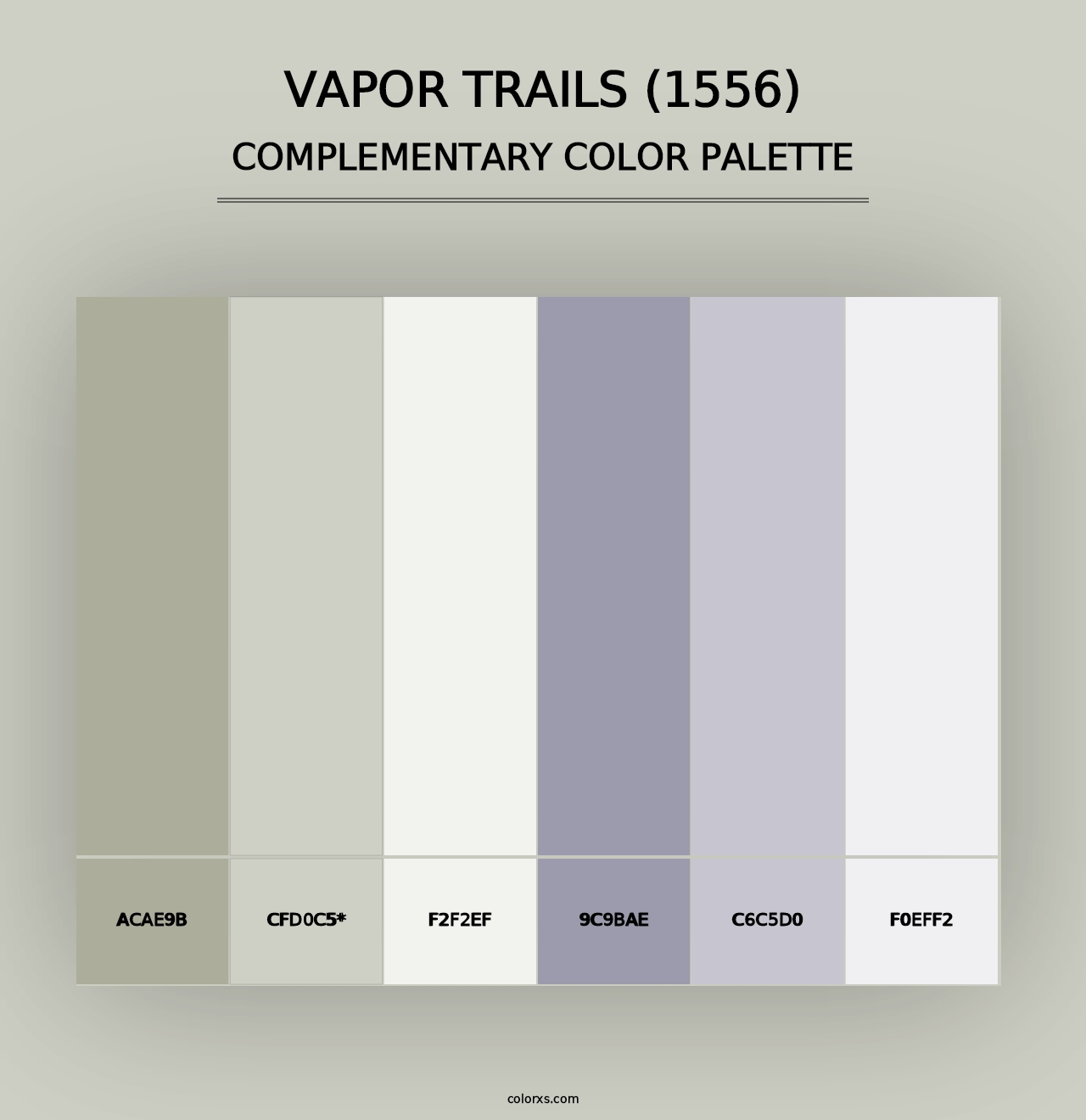 Vapor Trails (1556) - Complementary Color Palette