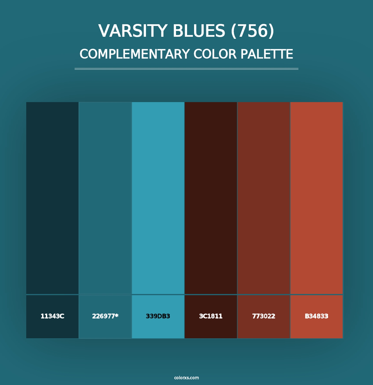 Varsity Blues (756) - Complementary Color Palette