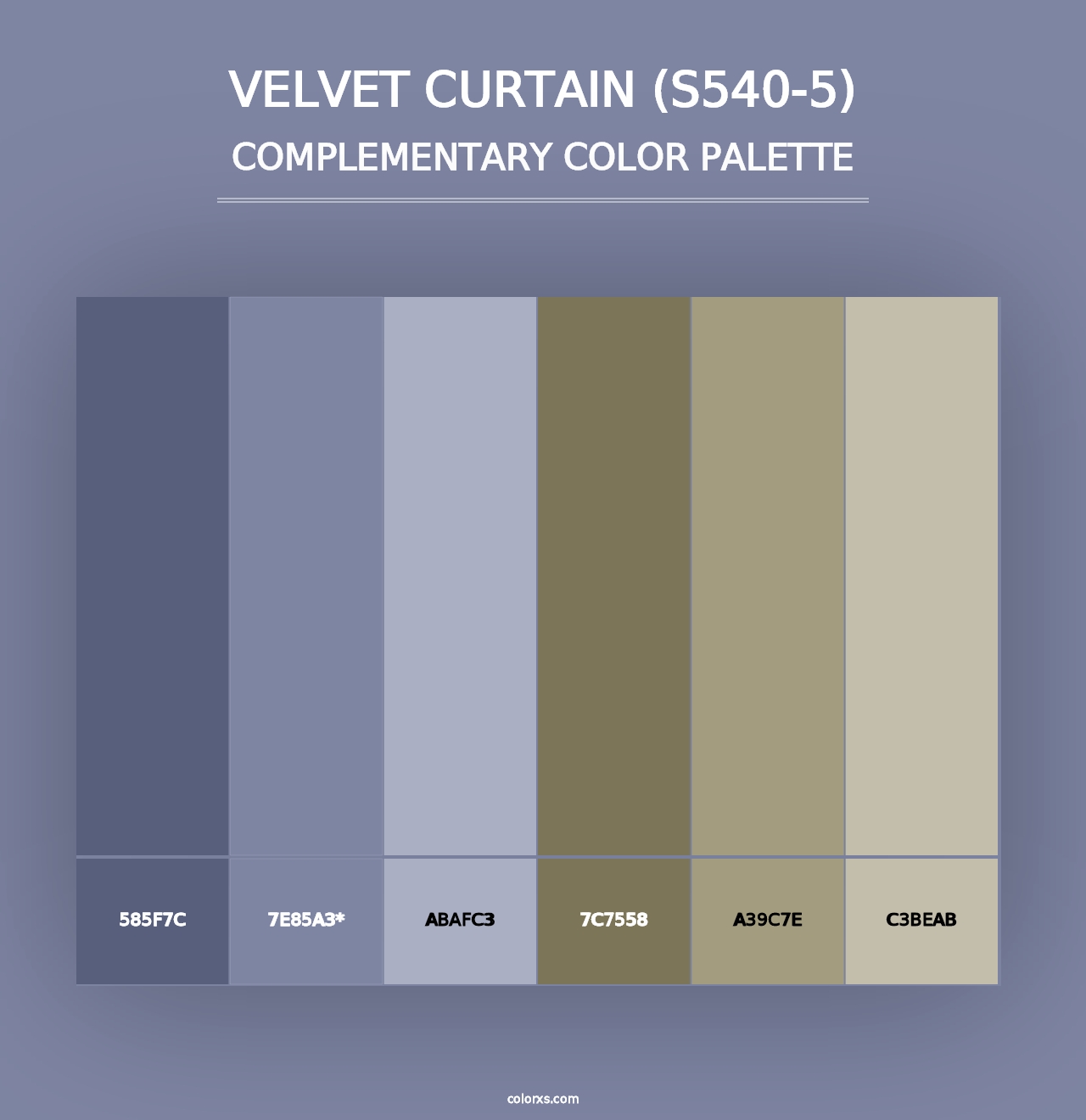 Velvet Curtain (S540-5) - Complementary Color Palette